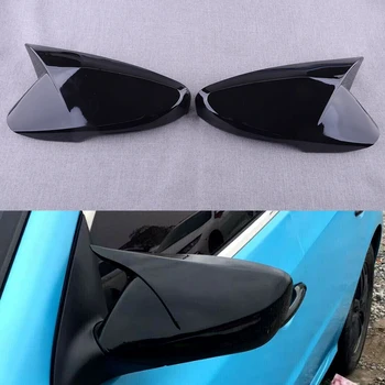 1 Pár Lesklý Čierny ABS Plastu Auto Spätné Zrkadlo Pokrytie Výbava vhodné na Hyundai Veloster 2012 2013 2014 2015 2016 2017