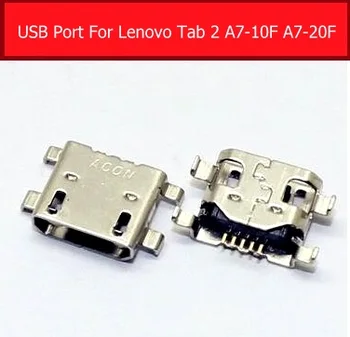 100% Originálne USB nabíjačka jack zásuvka Pre KARTU Lenovo 2 A7-20F A7-10F Synchronizácie dátum nabíjací port USB konektor slot náhradné diely