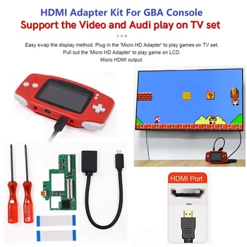 2 Drôt HDMI Súprava Adaptéra HDMI Prevodník Držiak Pre 40 Pin Gameboy Advance GBA Konzoly Pre GBA Konzoly 40 Pin