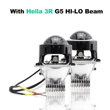2 KS 3-palcový 73W 6000K Hyperboloid Bi LED Projektor Šošovky Svetlometov Hella 3R G5 Auto Objektív LHD RHD Auta, Svetlo, Retrofit Príslušenstvo