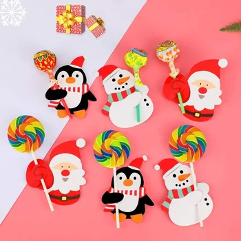 25pcs Lízatko Palice Papierové Cukríky, Čokoládové Vianočné Dekorácie DIY Vianočný Darček Decor Penguins Santa Claus Snehuliak Cake Pops