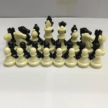 32 Stredovekých Plastové Šachové Figúrky Nastaviť Kráľ Výška 49 mm, Šach Hra Štandardné Šachové Figúrky Pre Medzinárodné Súťaže Dropship