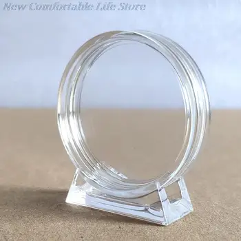 4 cm Akryl Mince Displej Prípade Transparentné Okno Pamätná Medaila Ochrany Box Minca ochrana box