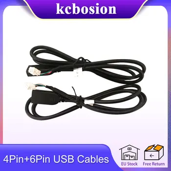 4Pin+6Pin Konektor USB kábla pre autorádia Stereo dlhý usb kábel 4 pin a 6 pin kábel, adaptér konektor