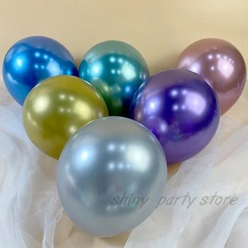 5-18-palcové Kovové Balón Chrome Kovové Narodeniny Baloons Svadobné Baloons Narodeninovej Party Globos Metali Latex Balónikov