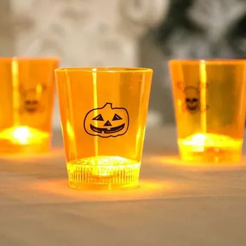 6/12pcs Žiariace Halloween Poháre Kostra Tekvica LED Blikajúce Svetlo Hrnček pre Domáce Bar Dekorácie Halloween Party DIY Dekor Jeseň