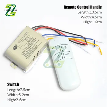 AC 220V RF Diaľkové Ovládanie 3 Spôsob Relé Bezdrôtový Diaľkový Spínač, Vysielač Pre Smart Fan Svetlo Controllor Prepínač