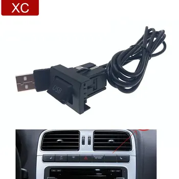 Autorádio Prepínač USB kábel Kábel Adaptéra Panel pre Volkswagen VW Polo 2009 2010 2011 2012 2013 pre Audi Skoda