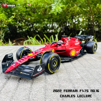 Bburago 1:18 2022 Ferrari F1 najnovší model F1-75 #16 factory autorizovaný simulácia zliatiny model auta, hračky
