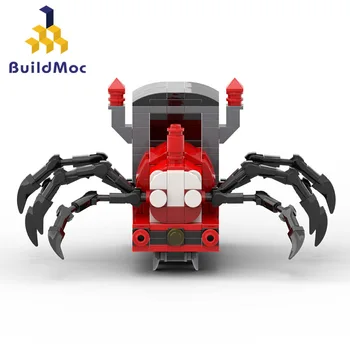 BuildMoc Choo-Choo Charles Stavebné Bloky Nastaviť Hrôzy Hra Spider Vlak Zvieracích Postáv Tehly Hračky Pre Deti Narodeninám