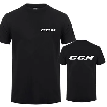 CCM T Shirt Mužov Lete Krátky Rukáv Bavlna CCM Logo T-košele, Topy Muž Zábavné Tričká