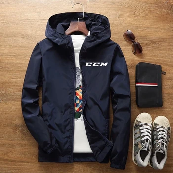 CCM značky Mužov s Kapucňou Windbreaker Kabát Armády Vonku oblečenie Mens Príležitostných Bunda s Kapucňou, Oblečenie Muž Outwear Kapucňou Bundy