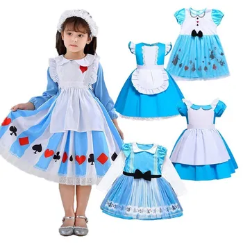 Dievča Alice Princezná Šaty Deti Jessie Cosplay Halloween Kostým Novorodenca Modrá Bavlna Strany Oblečenie Detí, Vianočné Šaty