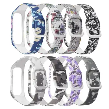 Farebné Tlač Dizajn TPU Watchband Hodinky Remienok Náramok Náhradná pre Samsung Galaxy Fit 2 SM-R220