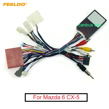 FEELDO Auto 16pin Audio Kabeláž Postroj Box Pre Mazda 6 CX-5 Stereo Inštalácie Drôt Adaptér