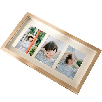 Foto rámček 3-vzájomná kombinácia drevený rám obrazu, obývacia izba izba tvorivé dekorácie, závesné nástenné ozdoby