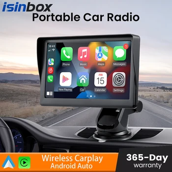 GEARELEC 7 Palcový autorádia Prenosných Bezdrôtových Apple CarPlay Android Stereo Multimediálny Dotykový Displej Bluetooth, Navigácia