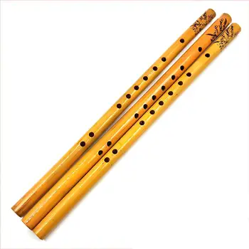IRIN 44 CM Čínskej Tradičnej 6 Otvor Bambusová Flauta Vertikálne Flauta Woodwind Hudobný Nástroj Čínsky Bambusová Flauta