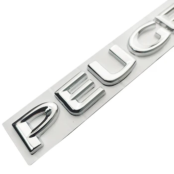 Kovové Písmená Znak Loga Pre Peugeot 107 206 207 208 308 307 407 508 2008 3008 Auto Styling Auto Predné Zadný Kufor Odznak Nálepky