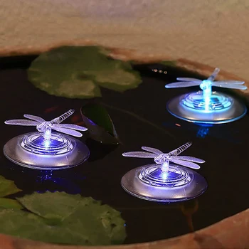 LED Float Lampa Farba Solárny Motýľ Dragonfly Tvar Plávajúce Svetlo Vonkajšie Záhradné Plávanie Fontána Bazén, Rybník Vody Light Decor