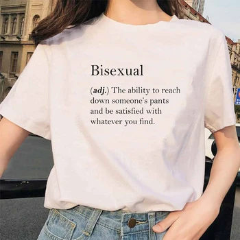 Lesbičiek Gay Ženy Tričko Bisexuáli Cituje List Vytlačené T-shirts Harajuku Estetické Topy Ženské Módne Oblečenie Tričko Homose