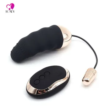 LOAEY Čierna Fialová USB Nabíjateľné 10 Rýchlosť Diaľkové Ovládanie Bezdrôtový Vibračný Sex, Láska Vajcia Vibrátor Sexuálne Hračky Pre Ženy