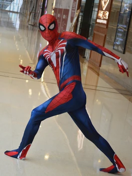 Marvel Spiderman Kombinézu Hra PS4 Rozšírené Vyhovovali Cosplay Kostým Karneval Darček Rýchle Spiderman Jednotné JumpSuit Pre Deti Dospelých