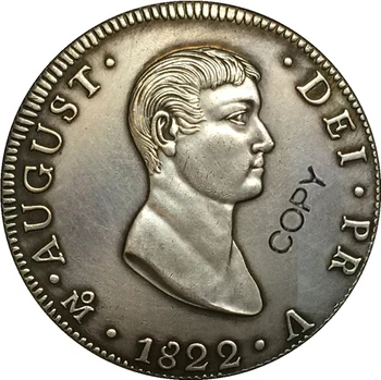 Mexiko 1822 8 Reales Frankov mince kópiu 39 mm
