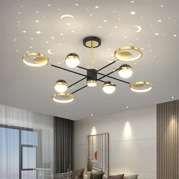 Moderné Hviezdne nebo LED Lustre, spálne, obývacej izby, skrine Vnútorné Osvetlenie Kuchyne Lustre, Lampy domáce spotrebiče luminaria