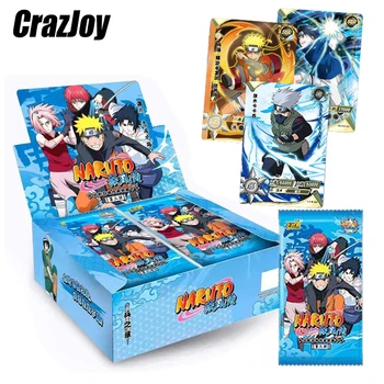 NOVÉ Bandai Skutočné Naruto karty Uzumaki Sasuke Ninja hobby Hry Zbierky Anime Postavy Flash Kariet box pre Deti, Darčeky, hračky
