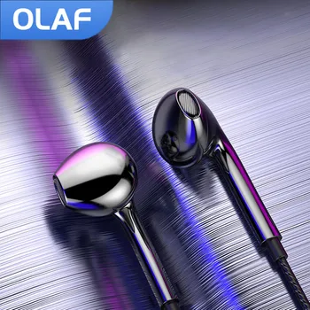 OLAF 3,5 mm Káblové Slúchadlá V Uchu Slúchadlá Drôtové Slúchadlá s Mikrofónom Basy Stereo Slúchadlá Športové In-line Ovládanie Pre Telefóny