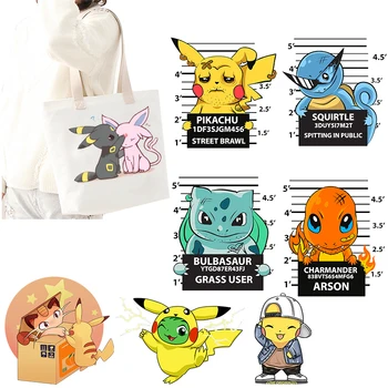 Pokémon Pikachu Anime Škvrny na Oblečení DIY T-shirt Šaty Nášivka Prenos Tepla Samolepky Patch pre Deti Kawaii Darček