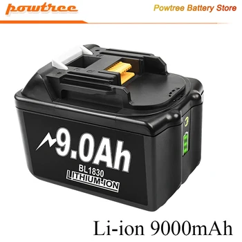 Powtree BL1860 Nabíjateľná Batéria 18V 9000mAh Li-ion batéria pre Makita Batérie BL1840 BL1850 BL1830 BL1860B 9.0 Ah náradie Batérie