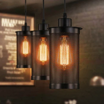 Retro Prívesok Lampy Svetlá pre Uličkou Schodisko Verandu Loft Bar Tvorivé Ostnatým Priemyselné Železný Drôt Domova Osvetlenie Zariadenie