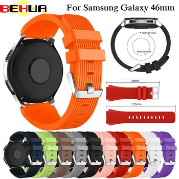 Silikónové Hodinky Kapela Popruh Pre Samsung galaxy sledovať 46 mm Šport Nahradenie Náramok Watchband 22 mm Pre Výstroj S3 Frontier/Classic