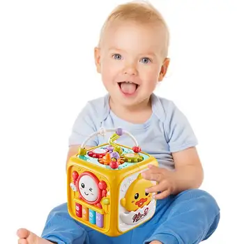 Skoro Vzdelávacie Deti Činnosť Kocka Malé 6-v-1, Hrať Montessori Zmyslová Činnosť Kocka Zlepšiť Kognitívne Schopnosti & Ruka-Oko