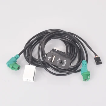 USB, Aux Prepínač + Drôt, Kábel, Adaptér Na BMW E60 E61 E63 E64 E87 E70 E90 F25 F01 F02 F03 F04 F12 F13