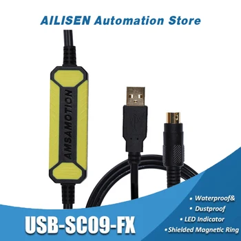 USB-SC09-FX Pre Mitsubishi FX Serie3s PLC Programovanie Kábel RS422 Rýchle dodanie
