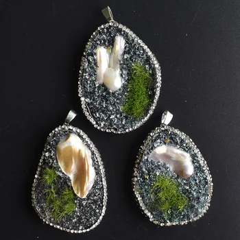 Veľkoobchod 3ks/veľa kvalitných prírodných crystal pearl šperky, prívesky, používané na náhrdelník s príveskom, šperky doprava zadarmo