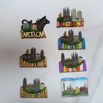Španielsko Barcelona Turistický Suvenír, Magnety Na Chladničku Dekorácie, Remeselné Výrobky Magnetické Chladnička Zberateľská Kolekcia Dary