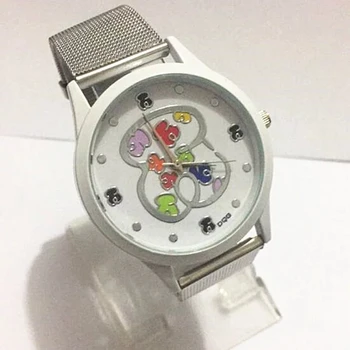 Ženy Sledovať Relojes Mujer Nové Luxusné Značky Medveď Módne Kovové Oká, Nerezové Náramkové hodinky Quartz zegarki meskie Relogio Feminino