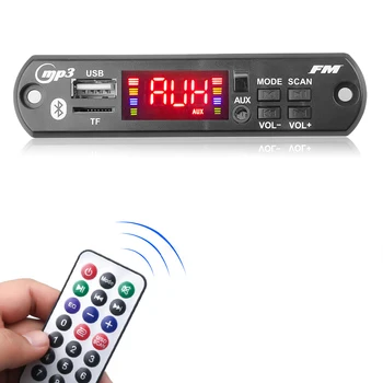 3,5 mm USB, AUX Bluetooth V5.0 Bezdrôtový Prijímač MP3 Prehrávač 5V 12V Mp3 Dekodér Doske Auta, FM Rádio Modul 1 Din Auto Reproduktorov do Auta