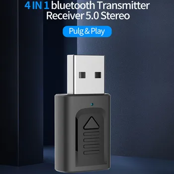 4 in1 Bluetooth 5.0 Audio Prijímač, Vysielač Mini Stereo Bluetooth, 3,5 mm Aux Kábel Pre TV Počítač Súprava Adaptéra Bezdrôtovej siete
