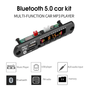 9V-12V MP3, WMA Dekodér Rada Car Audio USB TF FM Rádio Modul Farebný Displej Bezdrôtová 5.0 MP3 Prehrávač s Diaľkovým ovládaním