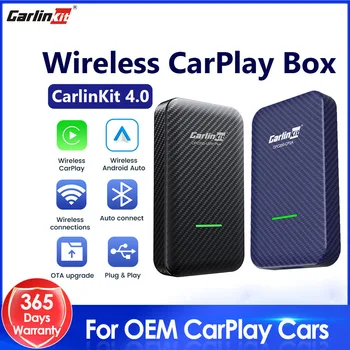 Carlinkit 4.0 pre Káblové Bezdrôtové CarPlay Adaptér Android Auto Dongle Auto Multimediálny Prehrávač Aktivátor Príslušenstvo Modrá/Čierna