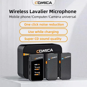 Comica Vimo C3 C2 C1 2.4 G Dual-channel Mini Bezdrôtový Mikrofón pre PC iPhone Huawei Smartfón DSLR Streaming Youtube