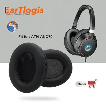 EarTlogis Nahradenie mušle slúchadiel Audio-technica ATH-ANC70 NAK-70 Headset Časti Earmuff Kryt Vankúš Poháre vankúš