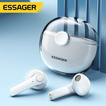 Essager TWS Slúchadlá Bezdrôtová 5.1 3D Stereo Headset V Uchu Touch Ovládania Slúchadlá Transparentné Plnenie Box S Mic