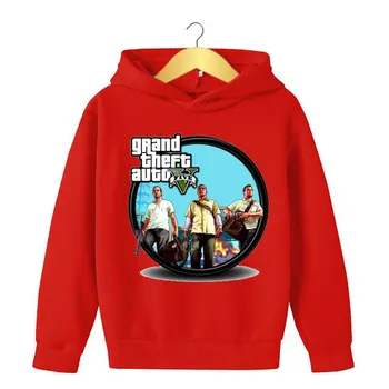 Grand Theft Auto Gta Mikiny, Mikiny Chlapci Dievčatá Športové Farbou Módne Bežné Jeseň Zimná Fleece Tlač Hoody Oblečenie