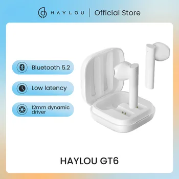 HAYLOU GT6 TWS Bezdrôtové Slúchadlá Bluetooth 5.2 Nízku Latenciu 12mm Dynamické Ovládač, Slúchadlá AAC Stero Zvuk Slúchadlá Semi in-ear